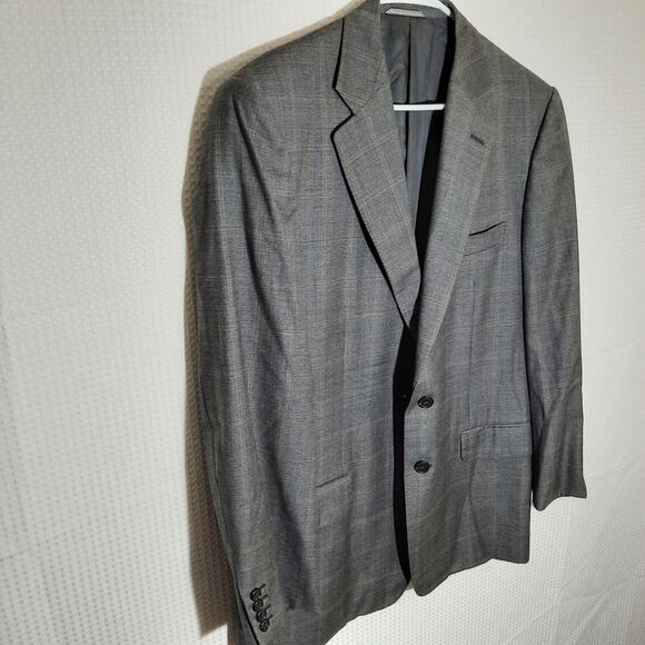 Ermenegildo Zegna 44L Blazer Super 100s Grey Wool Drop 7 Saks Swiss Made - Picture 2 of 8